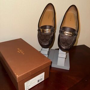 Coach Women’s Dark Brown Slip-On Loafers